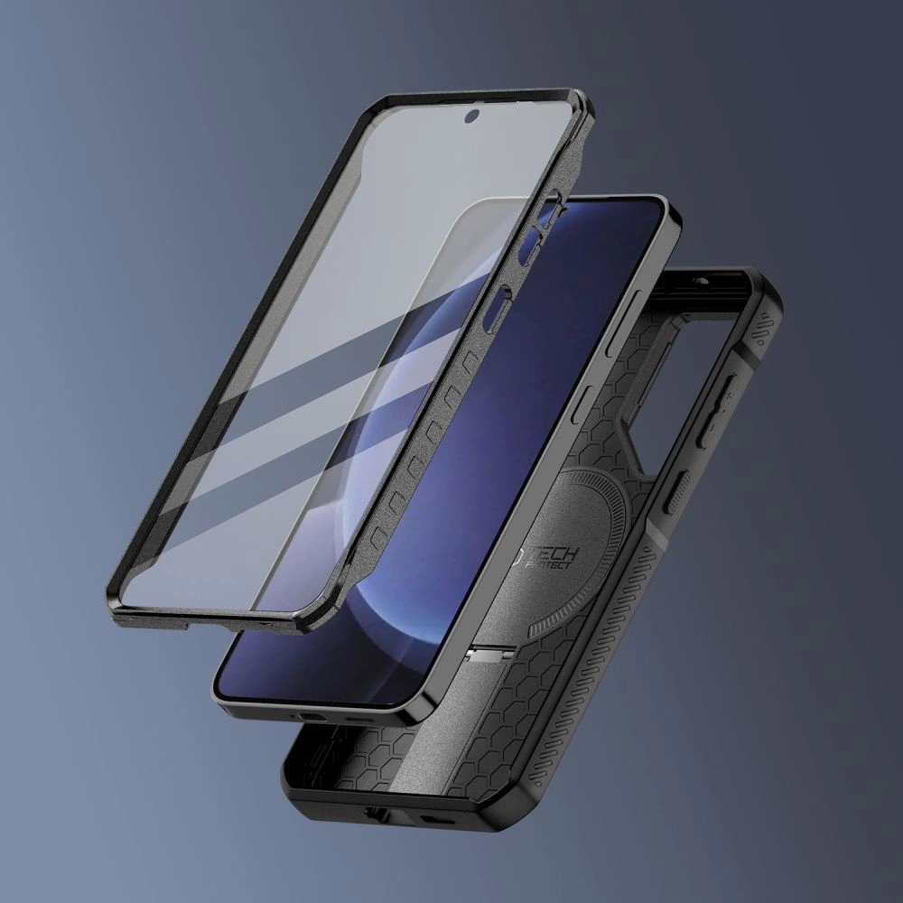 Tech-Protect Kevlar MagSafe+ Dėklas skirtas Samsung Galaxy S25 - Juodas 3 Tech-Protect Kevlar MagSafe+ Dėklas skirtas Samsung Galaxy S25 - Juodas 3