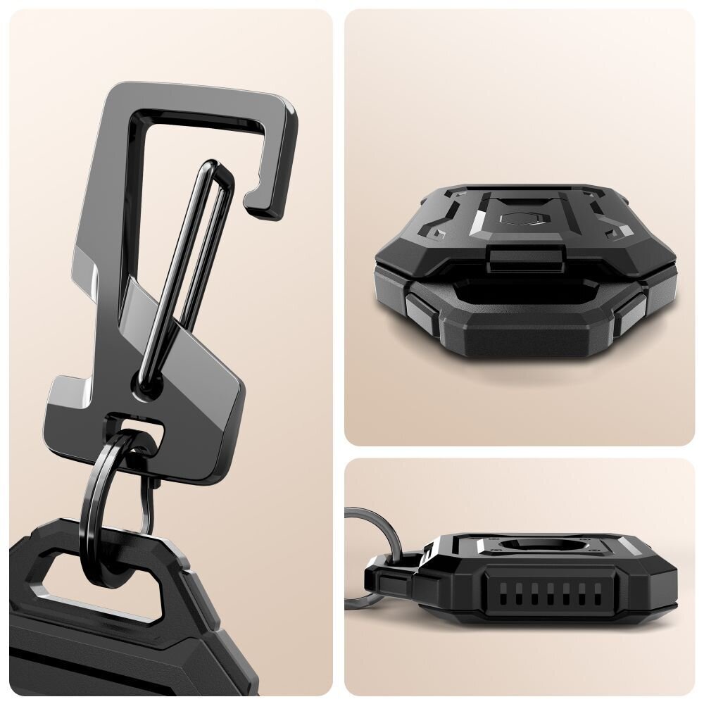 Apple AirTag 1 / 2 Tech-Protect Kevlar Pro dėklas – juodas 1