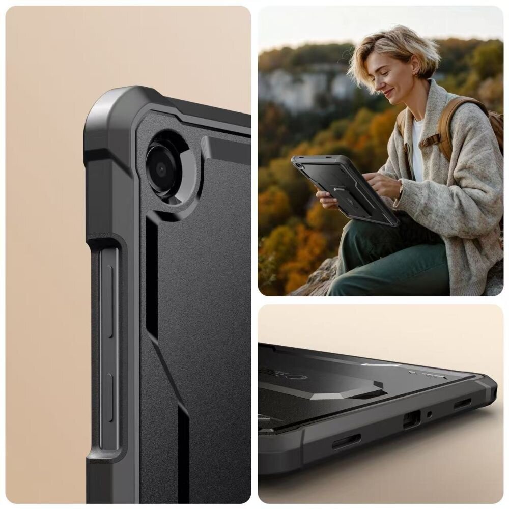 Samsung Galaxy Tab A9+ / A11+ Tech-Protect Kevlar Pro dėklas – juodas 4 Samsung Galaxy Tab A9+ / A11+ Tech-Protect Kevlar Pro dėklas – juodas 4