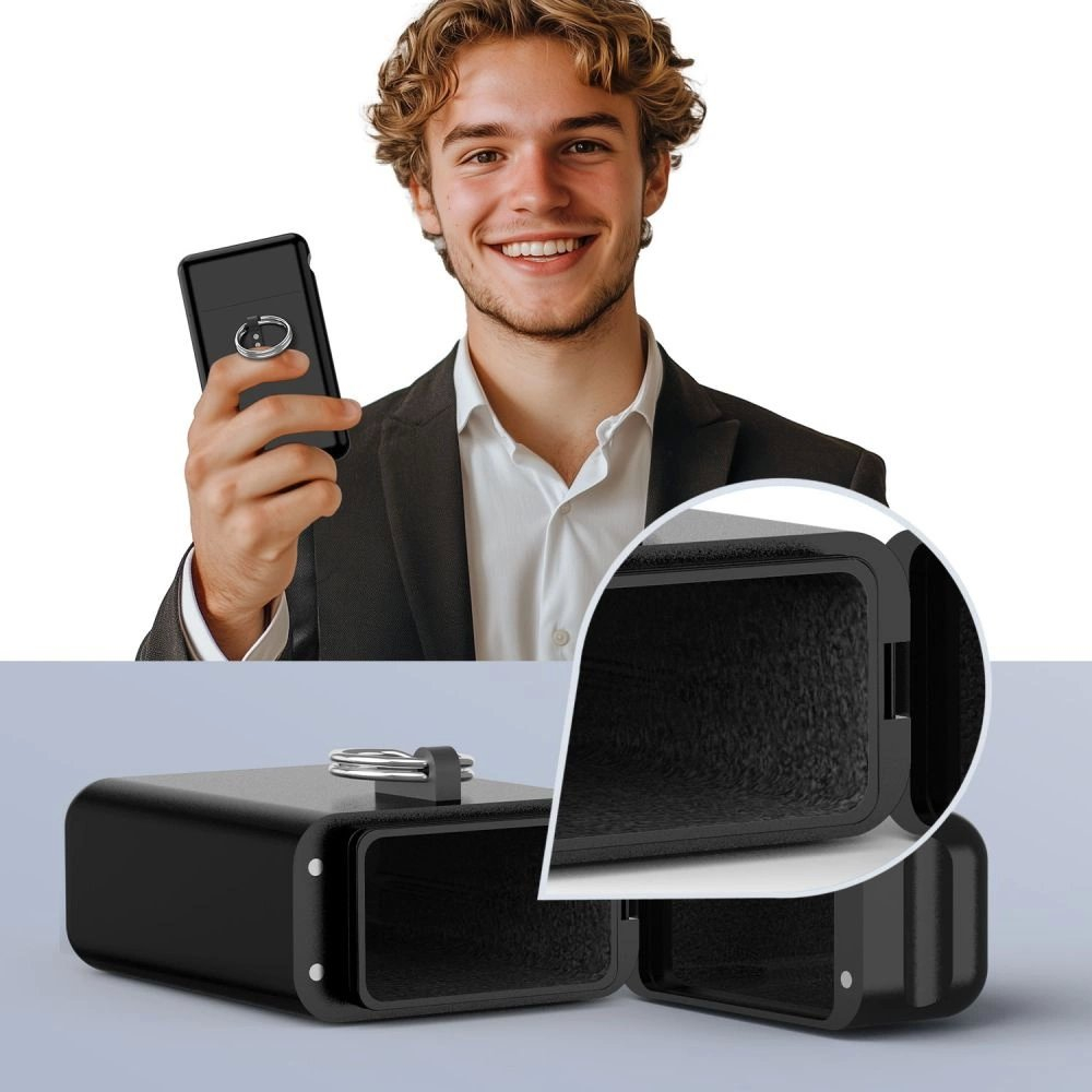 Automobilio raktas – Tech-Protect KLR200 metalinis dėklas su RFID apsauga - Juodas 5