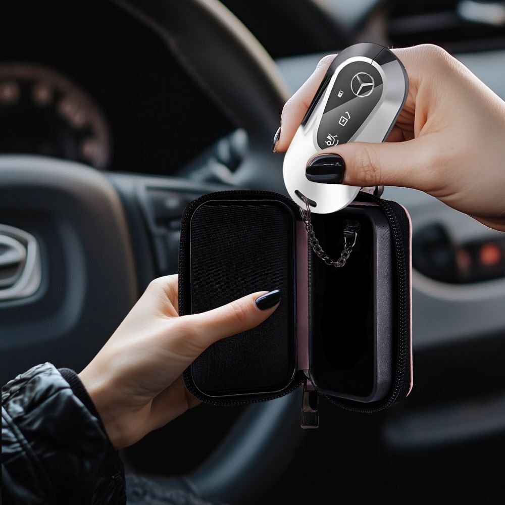 Tech-Protect KLR300 RFID Blokuojantis automobilio raktų dėklas – rožinis 6