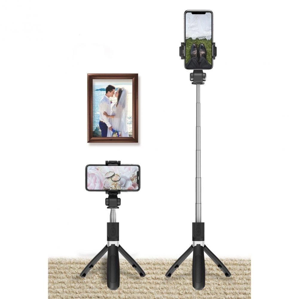 Tech-Protect L01S Bluetooth Asmenukių lazda tripod up to 70cm - Juodas 5 Tech-Protect L01S Bluetooth Asmenukių lazda tripod up to 70cm - Juodas 5