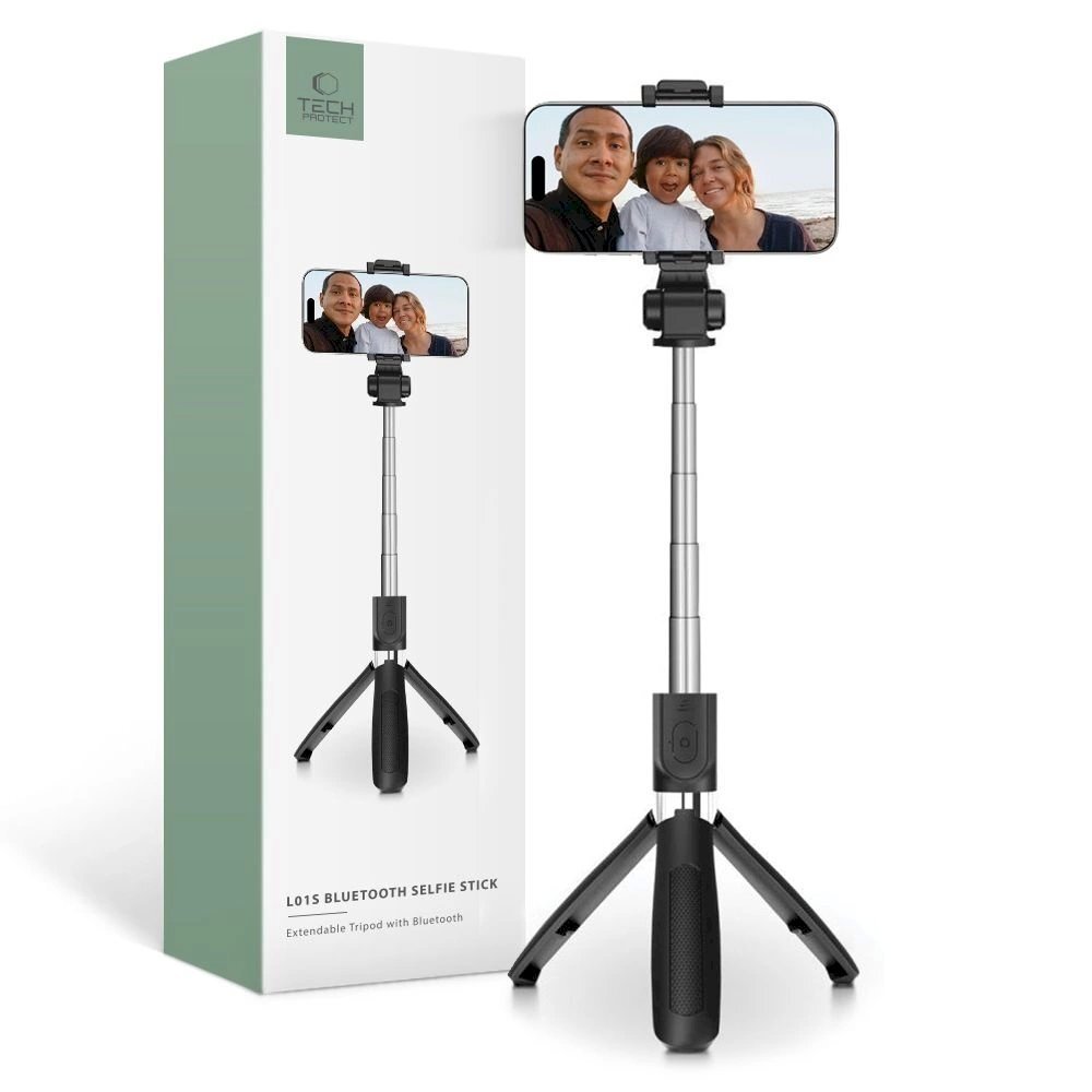 Tech-Protect L01S Bluetooth Asmenukių lazda tripod up to 70cm - Juodas Tech-Protect L01S Bluetooth Asmenukių lazda tripod up to 70cm - Juodas