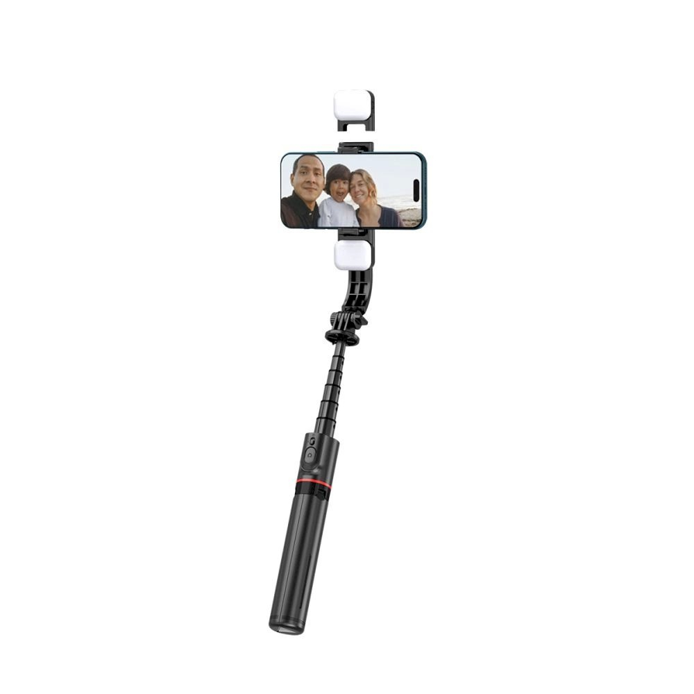 Tech-Protect L05S Bluetooth Asmenukių lazda tripod up to 105cmLED lamp - Juodas 2 Tech-Protect L05S Bluetooth Asmenukių lazda tripod up to 105cmLED lamp - Juodas 2