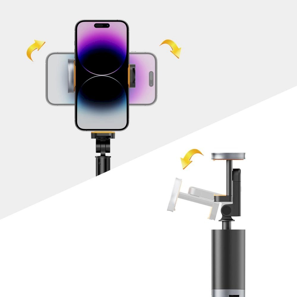 Tech-Protect L08S Bluetooth Asmenukių lazda remote control, tripod up to 141cm - Juodas 4 Tech-Protect L08S Bluetooth Asmenukių lazda remote control, tripod up to 141cm - Juodas 4