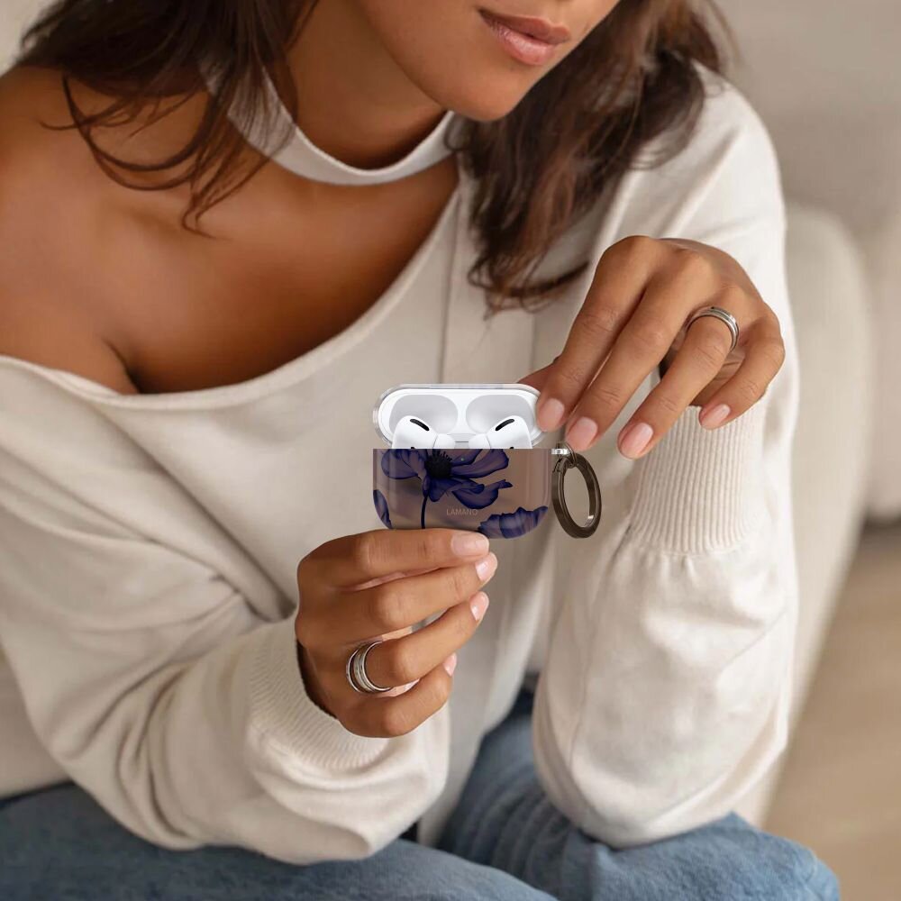 AirPods Pro 3 Tech-Protect Lamano dėklas – rudas / violetinis 5