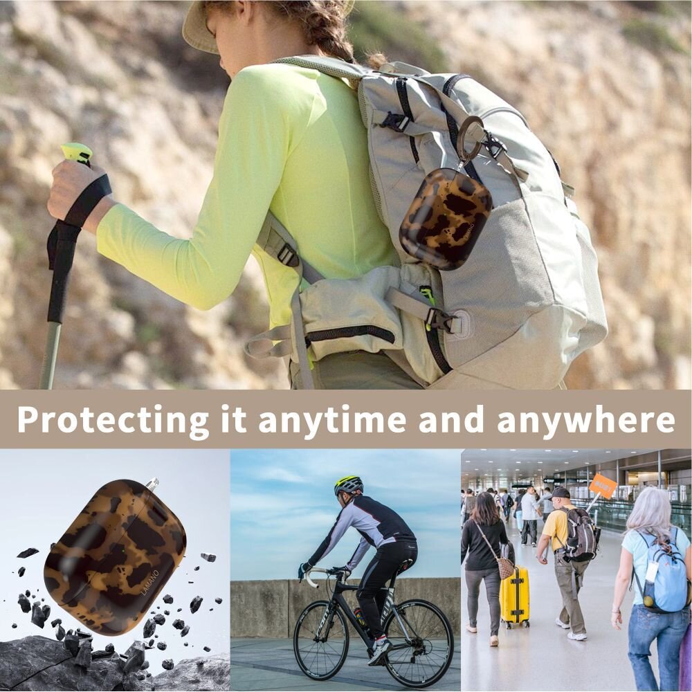 AirPods Pro 1 / 2 Tech-Protect Lamano dėklas – juodas ir rudas 8