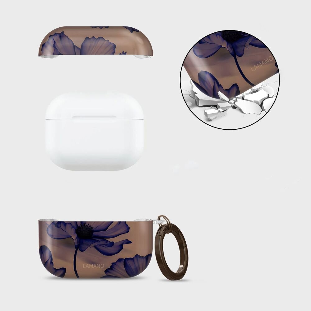 AirPods Pro 1 / 2 Tech-Protect Lamano dėklas – rudas / violetinis 3 AirPods Pro 1 / 2 Tech-Protect Lamano dėklas – rudas / violetinis 3