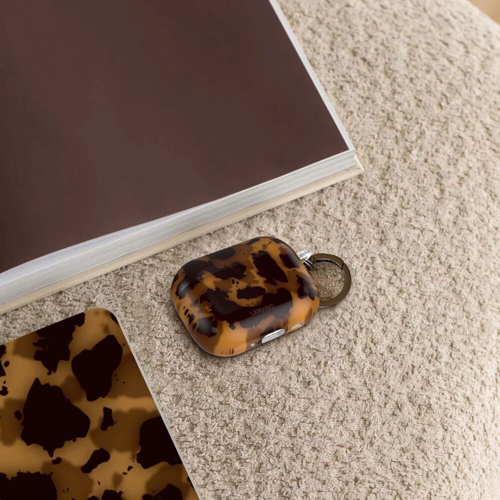 AirPods Pro 3 Tech-Protect Lamano dėklas – juodas / rudas 6 AirPods Pro 3 Tech-Protect Lamano dėklas – juodas / rudas 6