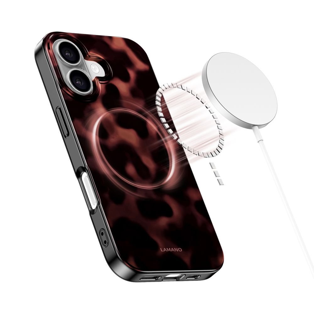 iPhone 16 Tech-Protect Lamano MagSafe dėklas – juodas ir raudonas 1