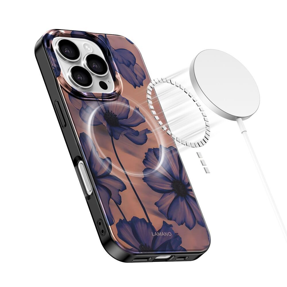 iPhone 16 Pro Tech-Protect Lamano MagSafe dėklas – rudas / violetinis 4