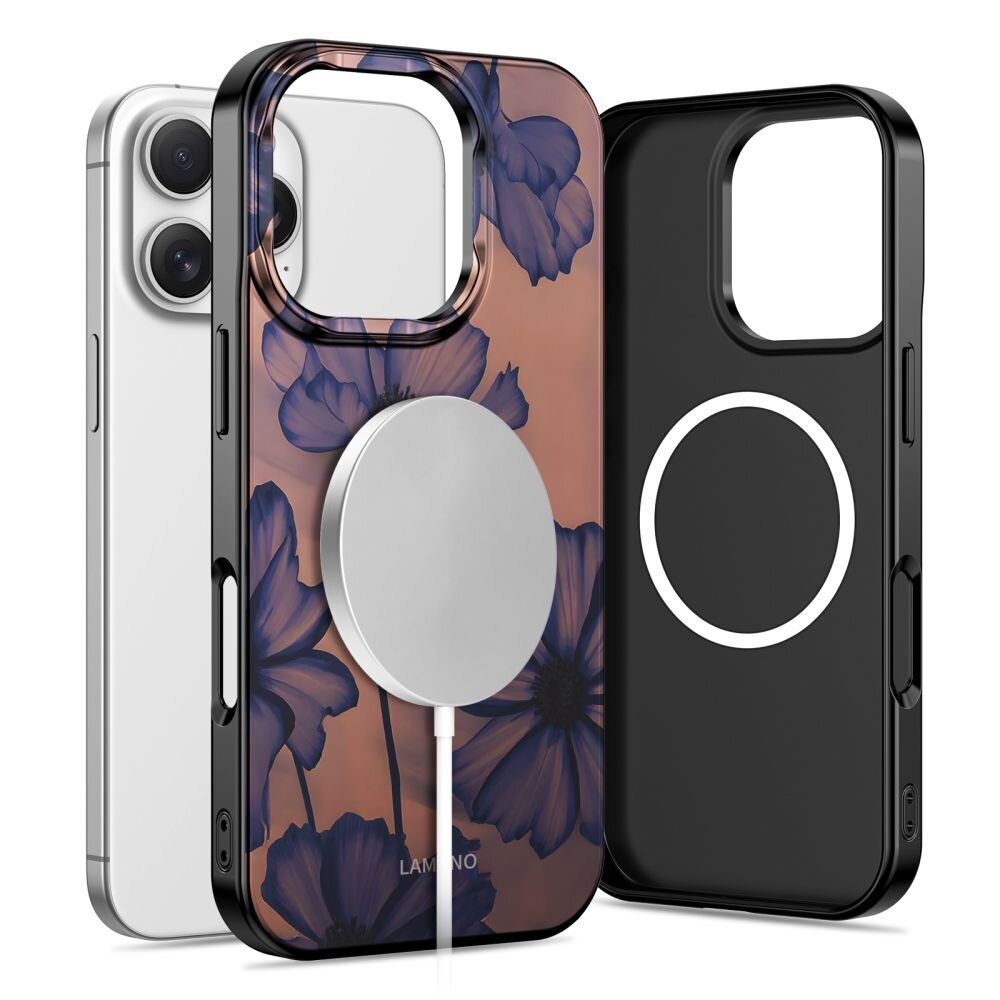 iPhone 16 Pro Max Tech-Protect Lamano MagSafe dėklas – rudas / violetinis 1