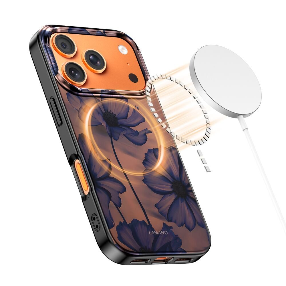 iPhone 17 Pro Tech-Protect Lamano MagSafe dėklas – rudas / violetinis 4 iPhone 17 Pro Tech-Protect Lamano MagSafe dėklas – rudas / violetinis 4