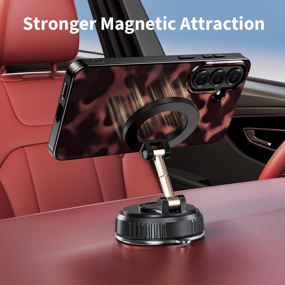 Samsung Galaxy S26+ Tech-Protect Lamano MagSafe dėklas – rudas ir juodas 4