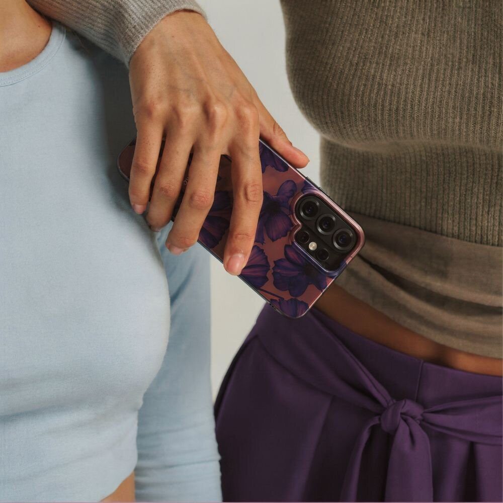 Samsung Galaxy S26 Ultra Tech-Protect Lamano MagSafe dėklas – rudas ir violetinis 5