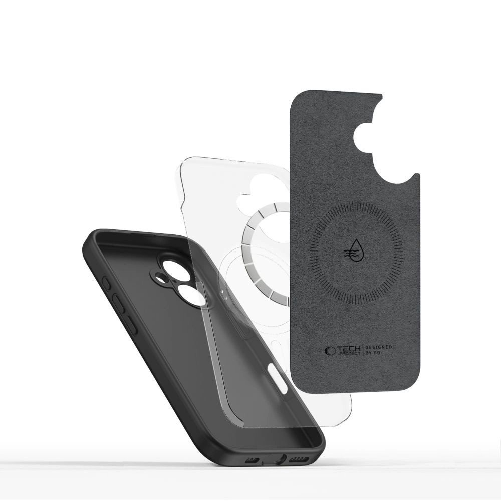Tech-Protect Liquid Silikoninis MagSafe iPhone 16e Dėklas - Juodas 2 Tech-Protect Liquid Silikoninis MagSafe iPhone 16e Dėklas - Juodas 2