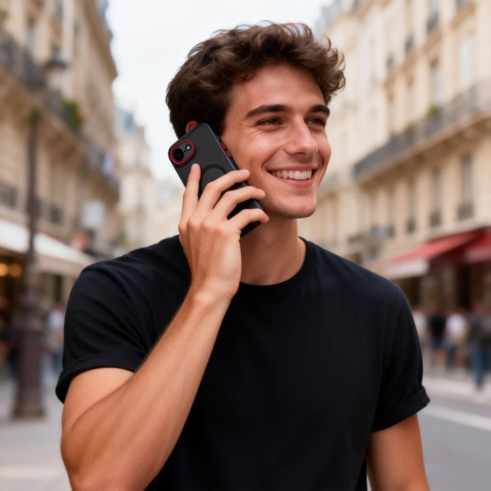 Iphone 16e / Iphone 17e / 17e Tech-Protect MagCam dėklas – pusiau skaidrus 6 Iphone 16e / Iphone 17e / 17e Tech-Protect MagCam dėklas – pusiau skaidrus 6