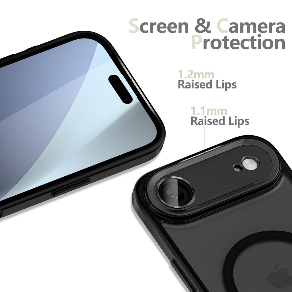 iPhone 17 Air dėklas Tech-Protect MagCam su MagSafe – matinės juodos spalvos 3 iPhone 17 Air dėklas Tech-Protect MagCam su MagSafe – matinės juodos spalvos 3