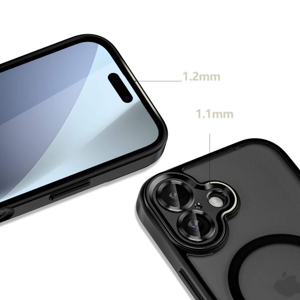 iPhone 17 dėklas Tech-Protect MagCam su MagSafe – matinės juodos spalvos 3