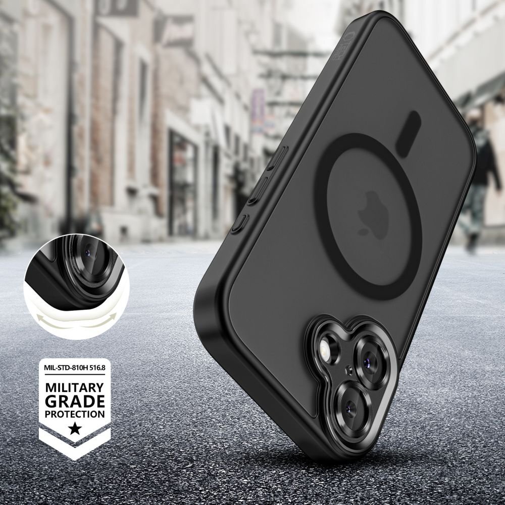 iPhone 17 dėklas Tech-Protect MagCam su MagSafe – matinės juodos spalvos 5 iPhone 17 dėklas Tech-Protect MagCam su MagSafe – matinės juodos spalvos 5