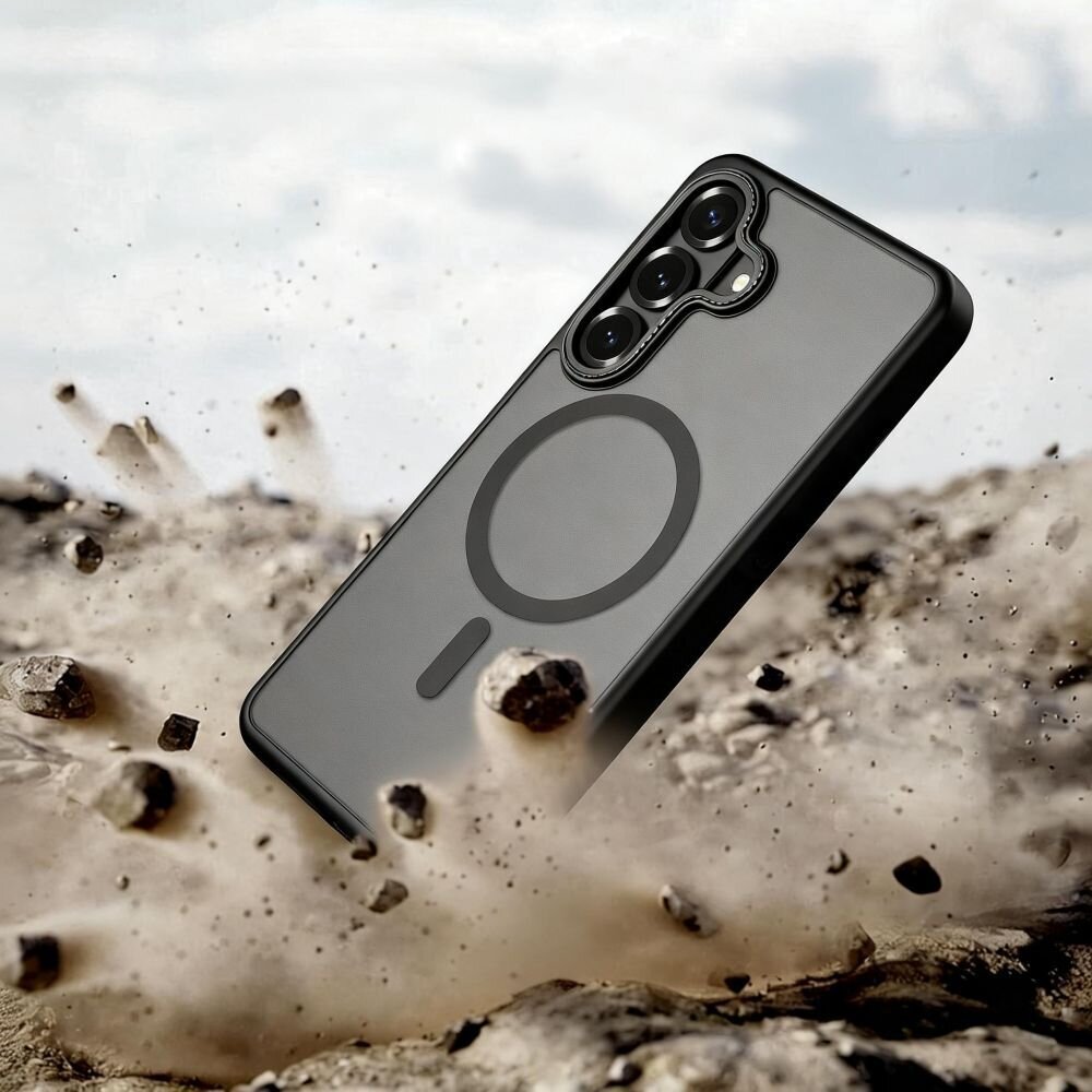 Samsung Galaxy S26+ Tech-Protect MagCam MagSafe dėklas – matinė juoda 5