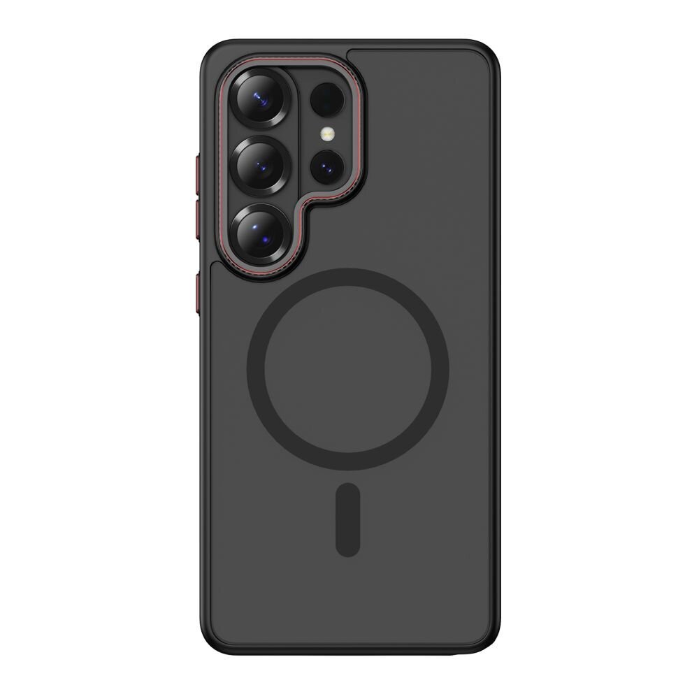 Samsung Galaxy S26 Ultra Tech-Protect MagCam MagSafe dėklas – juodas ir raudonas 2