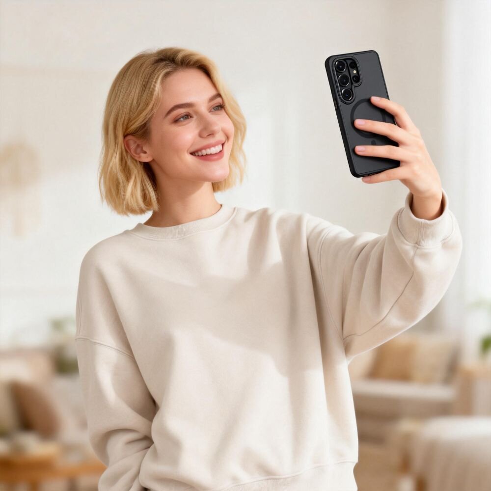 Samsung Galaxy S26 Ultra Tech-Protect MagCam MagSafe dėklas – matinė juoda 8 Samsung Galaxy S26 Ultra Tech-Protect MagCam MagSafe dėklas – matinė juoda 8