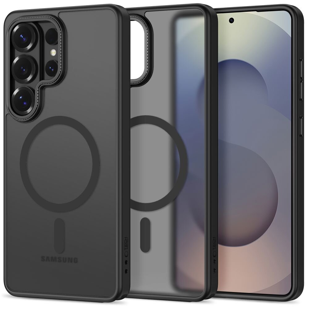 Samsung Galaxy S26 Ultra Tech-Protect MagCam MagSafe dėklas – matinė juoda