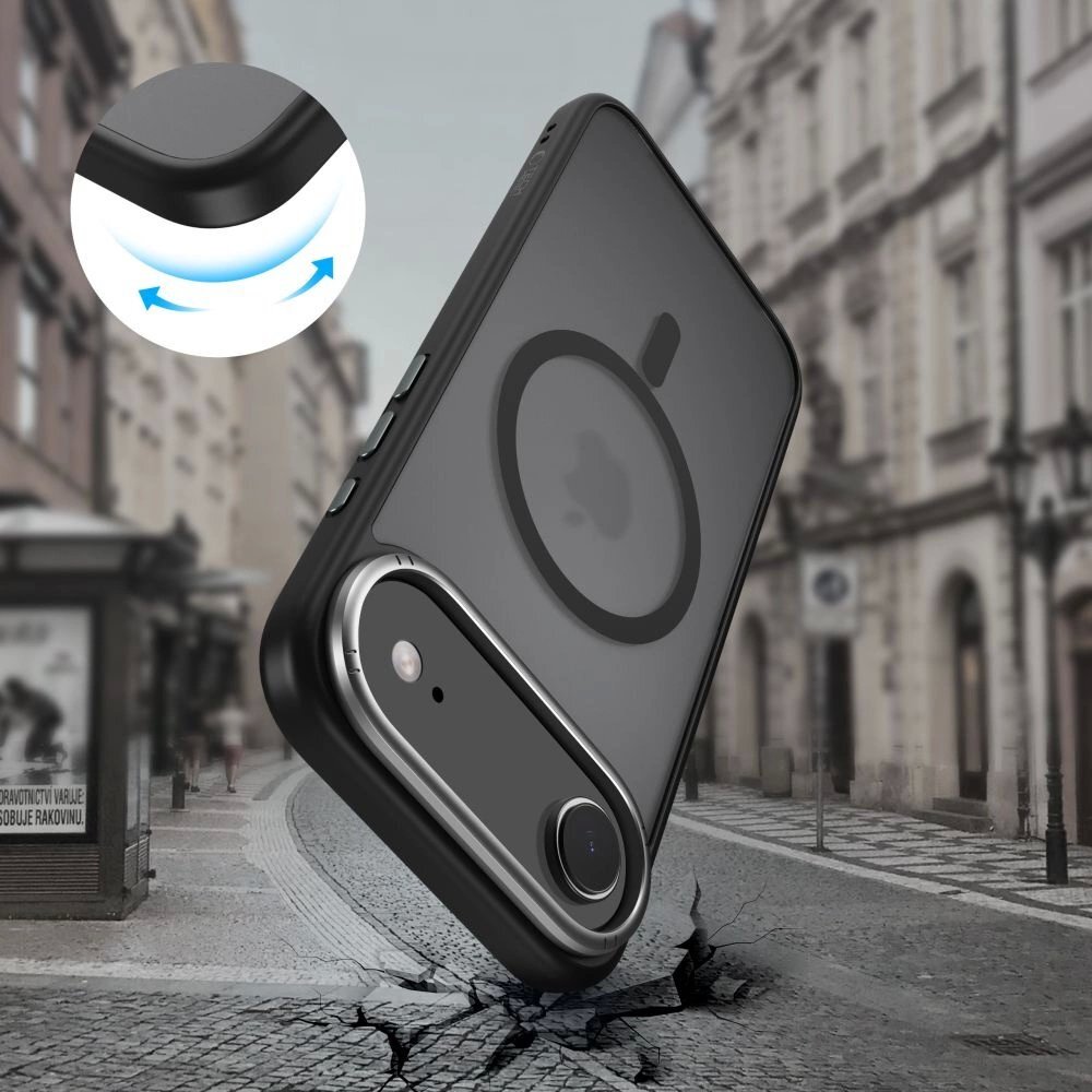 iPhone 17 Air dėklas Tech-Protect MagEdge MagSafe – matinės juodos spalvos 4 iPhone 17 Air dėklas Tech-Protect MagEdge MagSafe – matinės juodos spalvos 4