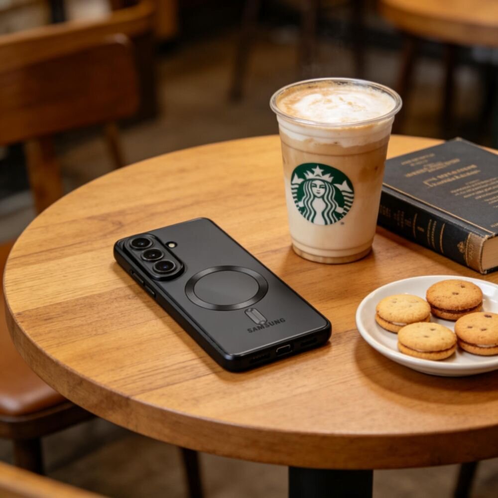 Samsung Galaxy S26+ Tech-Protect MagFlex dėklas – juodas skaidrus 3