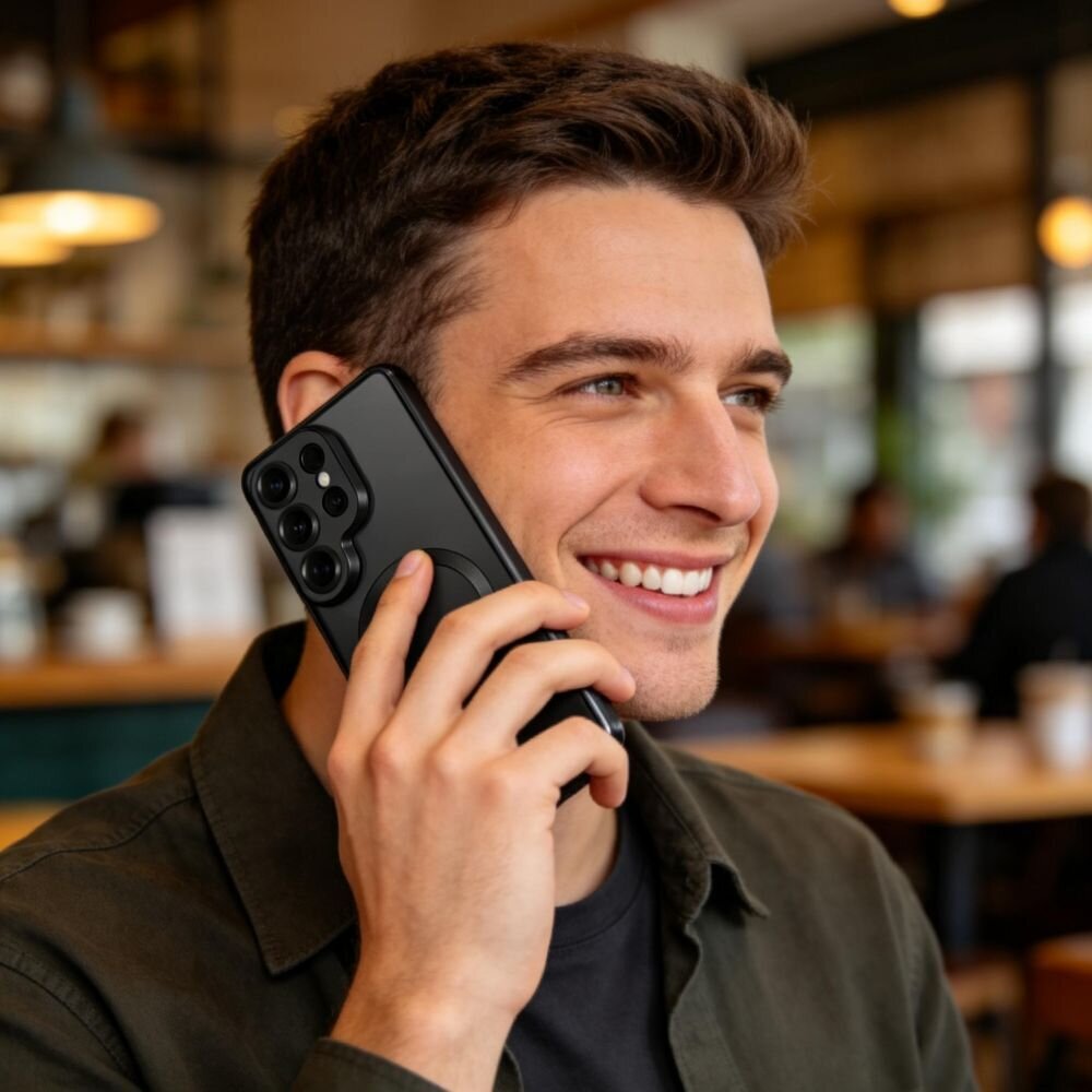 Samsung Galaxy S26 Ultra Tech-Protect MagFlex dėklas – juodas skaidrus 4