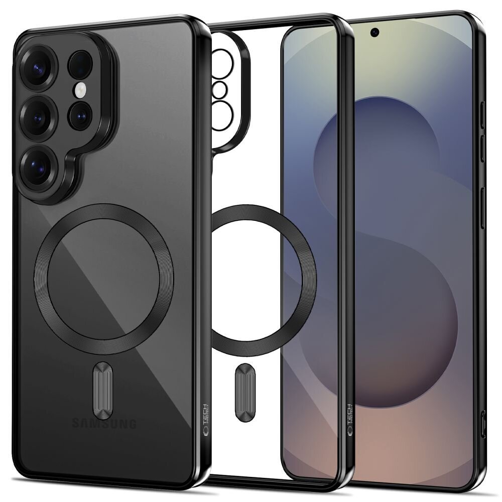 Samsung Galaxy S26 Ultra Tech-Protect MagFlex dėklas – juodas skaidrus