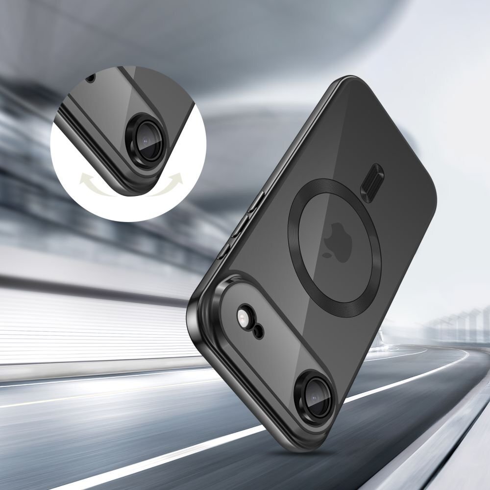 iPhone 17 Air dėklas Tech-Protect MagFlex su MagSafe – juodas, skaidrus 3 iPhone 17 Air dėklas Tech-Protect MagFlex su MagSafe – juodas, skaidrus 3