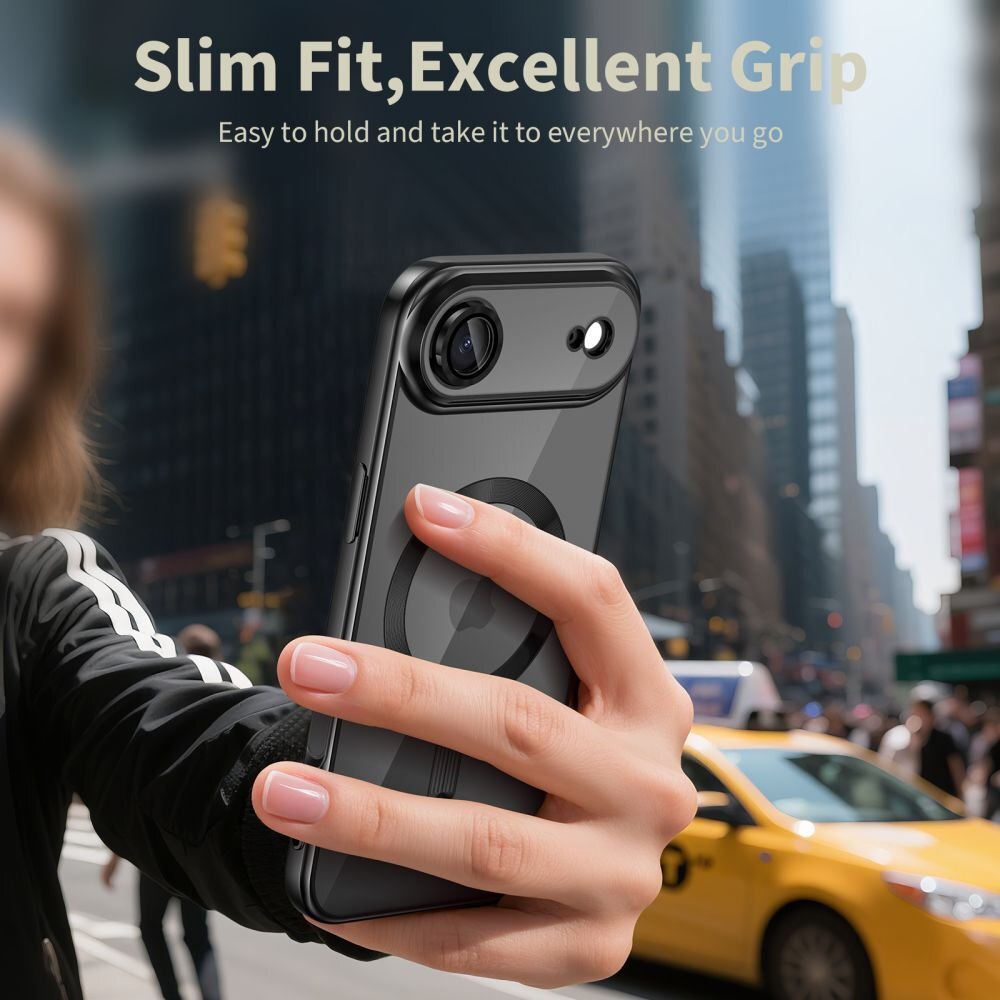 iPhone 17 Air dėklas Tech-Protect MagFlex su MagSafe – juodas, skaidrus 4