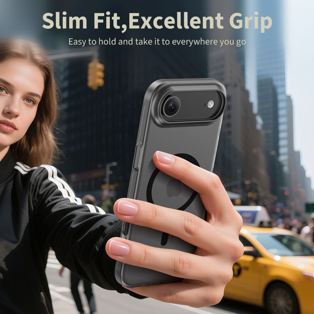 iPhone 17 Air dėklas Tech-Protect MagFlex su MagSafe – matinės juodos spalvos 4