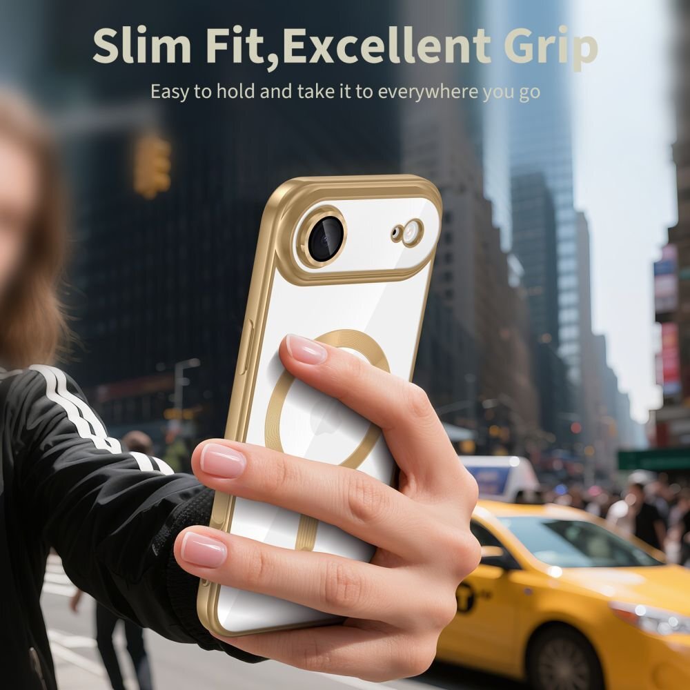 iPhone 17 Air dėklas Tech-Protect MagFlex su MagSafe – permatomas auksinis 3 iPhone 17 Air dėklas Tech-Protect MagFlex su MagSafe – permatomas auksinis 3