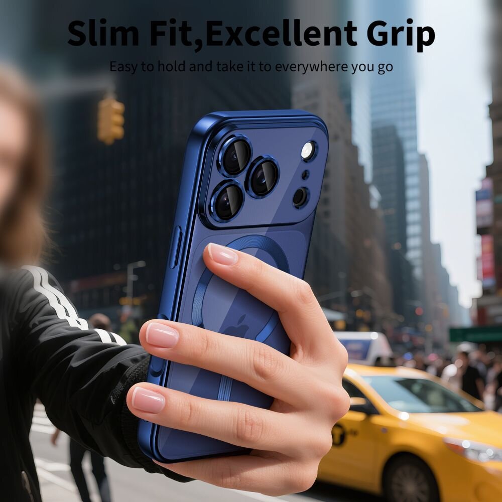 iPhone 17 Pro Max Tech-Protect MagFlex MagSafe dėklas – skaidrus tamsiai mėlynas 4 iPhone 17 Pro Max Tech-Protect MagFlex MagSafe dėklas – skaidrus tamsiai mėlynas 4