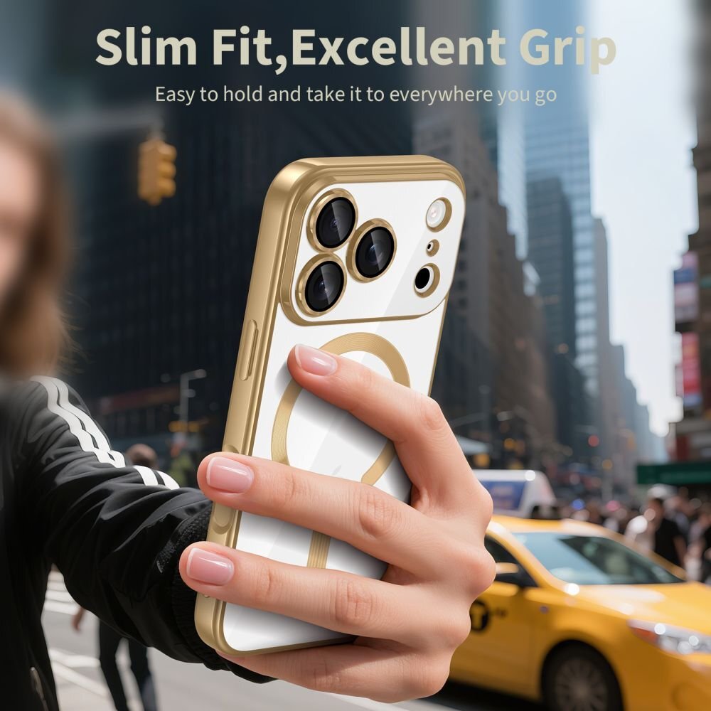 iPhone 17 Pro Max dėklas Tech-Protect MagFlex su MagSafe – skaidrus auksinis 3 iPhone 17 Pro Max dėklas Tech-Protect MagFlex su MagSafe – skaidrus auksinis 3