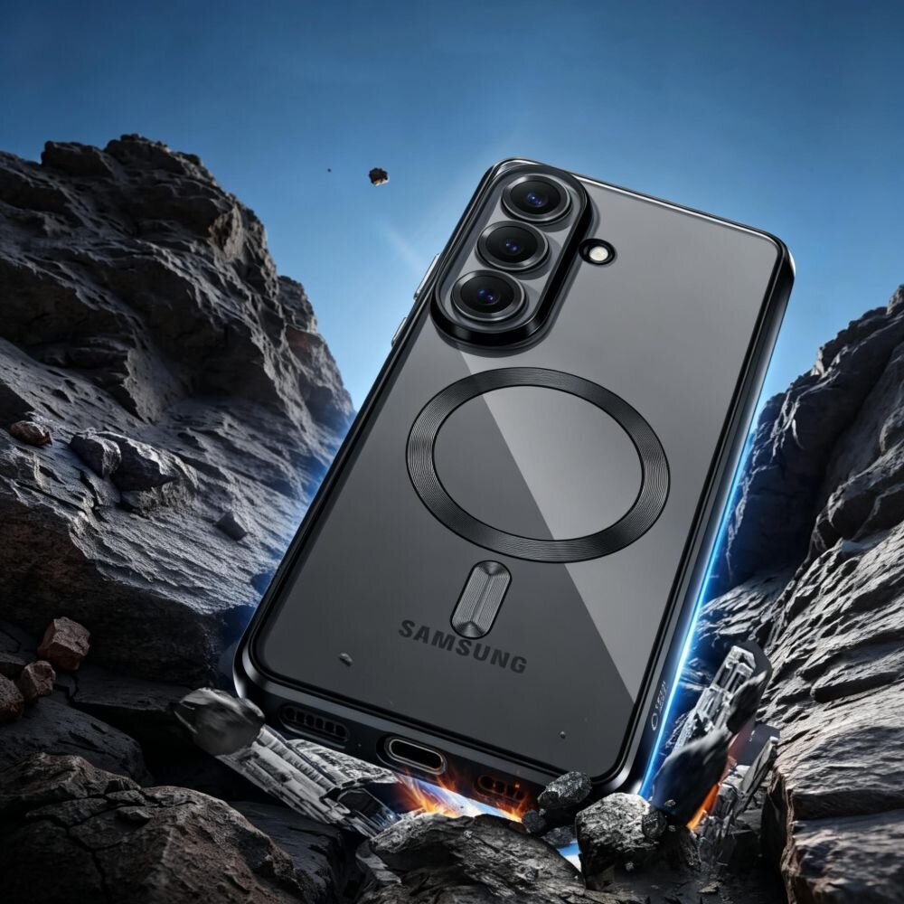 Samsung Galaxy A37 5G Tech-Protect MagFlex MagSafe dėklas – juodas skaidrus 1