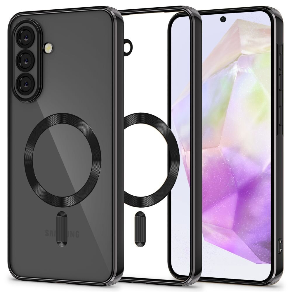 Samsung Galaxy A37 5G Tech-Protect MagFlex MagSafe dėklas – juodas skaidrus Samsung Galaxy A37 5G Tech-Protect MagFlex MagSafe dėklas – juodas skaidrus