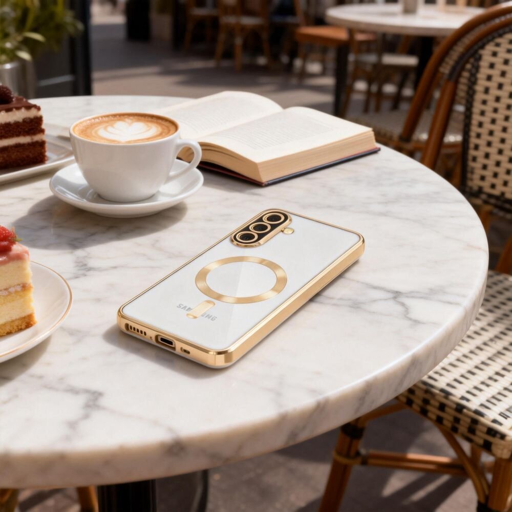 Samsung Galaxy A37 5G Tech-Protect MagFlex MagSafe dėklas – auksinis skaidrus 3 Samsung Galaxy A37 5G Tech-Protect MagFlex MagSafe dėklas – auksinis skaidrus 3