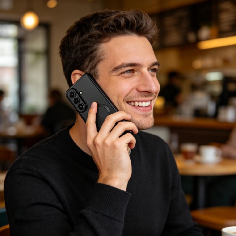 Samsung Galaxy A57 5G Tech-Protect MagFlex MagSafe dėklas – juodas skaidrus 4 Samsung Galaxy A57 5G Tech-Protect MagFlex MagSafe dėklas – juodas skaidrus 4