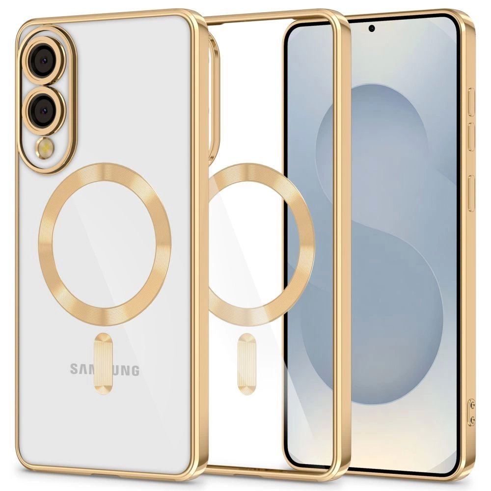 Samsung Galaxy S25 Edge – Tech-Protect MagFlex MagSafe dėklas - Skaidrus auksinis