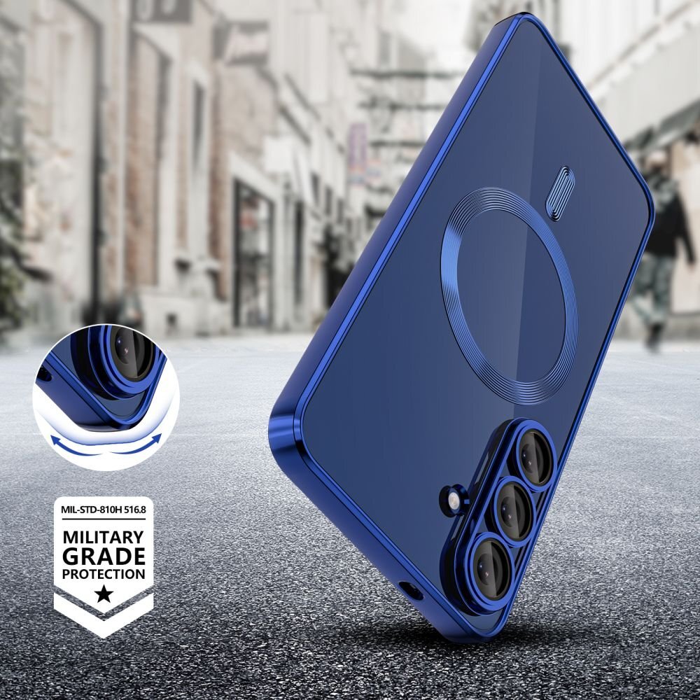 Samsung Galaxy S25 FE Tech-Protect MagFlex MagSafe dėklas – tamsiai mėlynas 6