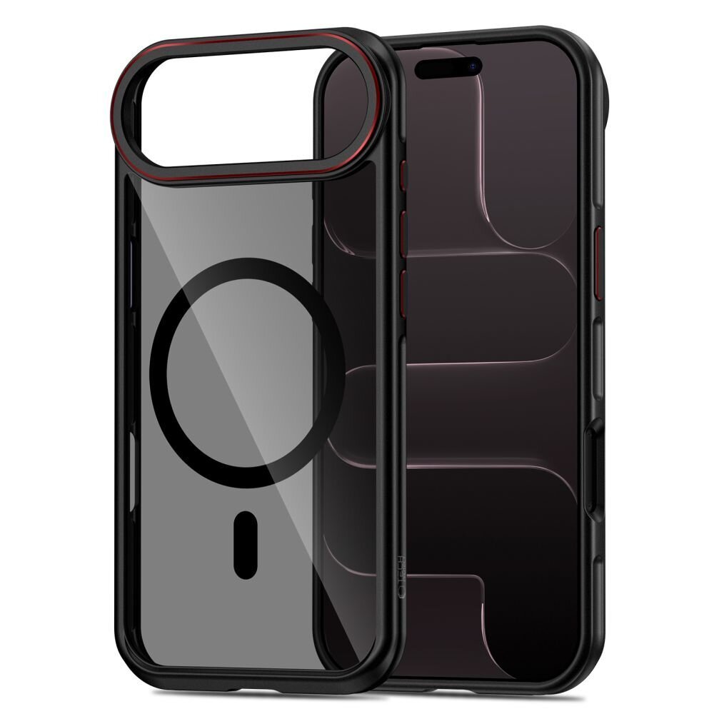 iPhone Air Tech-Protect MagHybrid MagSafe dėklas – juodas / raudonas 1 iPhone Air Tech-Protect MagHybrid MagSafe dėklas – juodas / raudonas 1