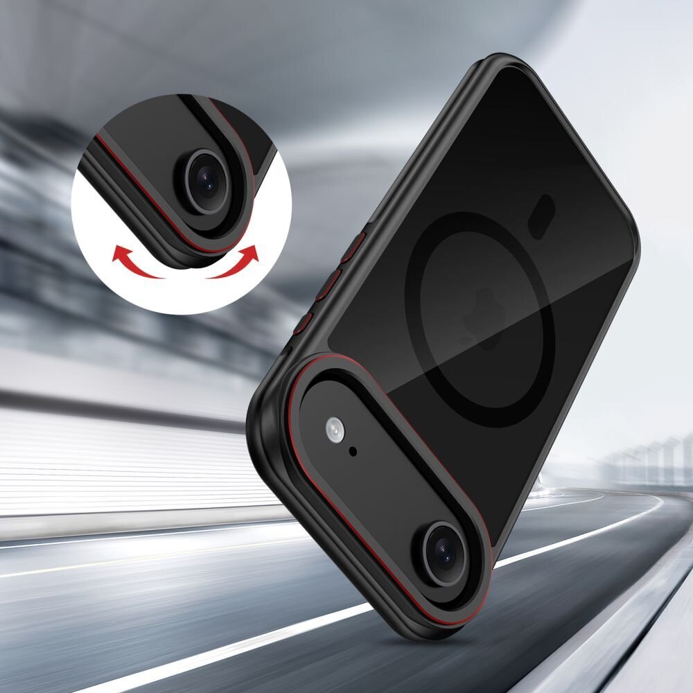 iPhone Air Tech-Protect MagHybrid MagSafe dėklas – juodas / raudonas 5 iPhone Air Tech-Protect MagHybrid MagSafe dėklas – juodas / raudonas 5