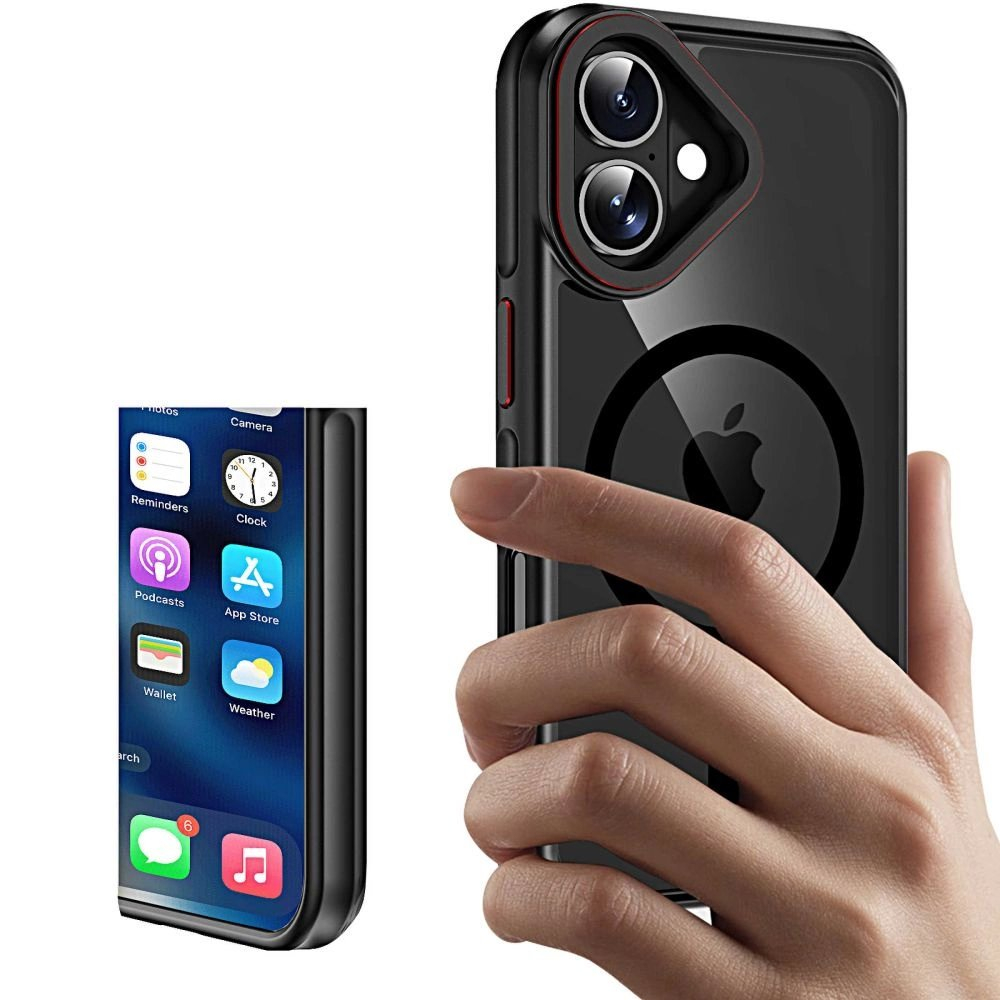 Tech-Protect MagHybrid MagSafe iPhone 16 Dėklas - Juodas 2 Tech-Protect MagHybrid MagSafe iPhone 16 Dėklas - Juodas 2