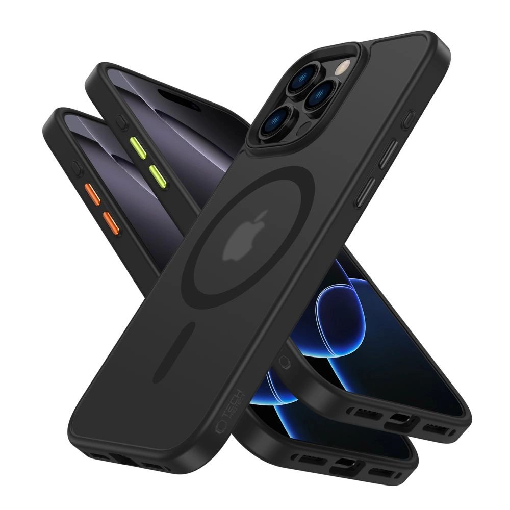 iPhone 16 Pro Tech-Protect MagMat Magsafe 3 dalių dėklas - matinės juodos 1