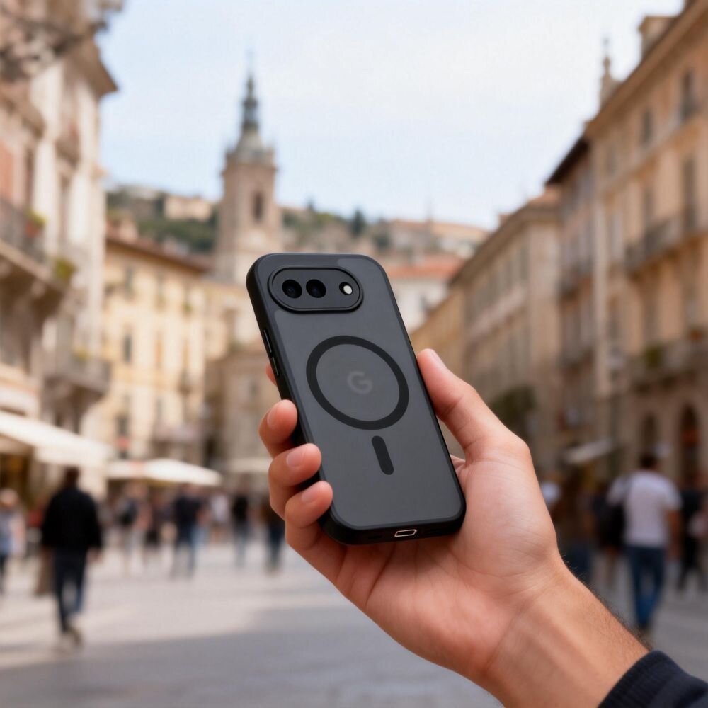 Google Pixel 10A Tech-Protect Magmat MagSafe dėklas – pusiau skaidrus 2