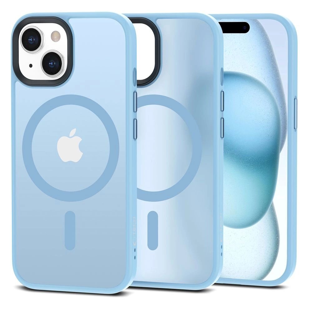 Tech-Protect MagMat MagSafe Dėklas iPhone 15 - matte blue Tech-Protect MagMat MagSafe Dėklas iPhone 15 - matte blue